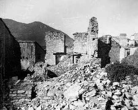 Capracotta fu bombardata dai tedeschi durante la Seconda guerra mondiale