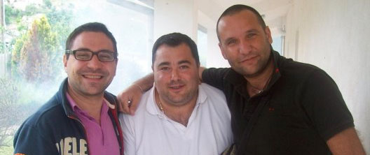 L'editore Cilli, il fotoreporter D'Ercole e il direttore Tana