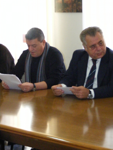 A sinistra Marinelli con il Governatore Iorio